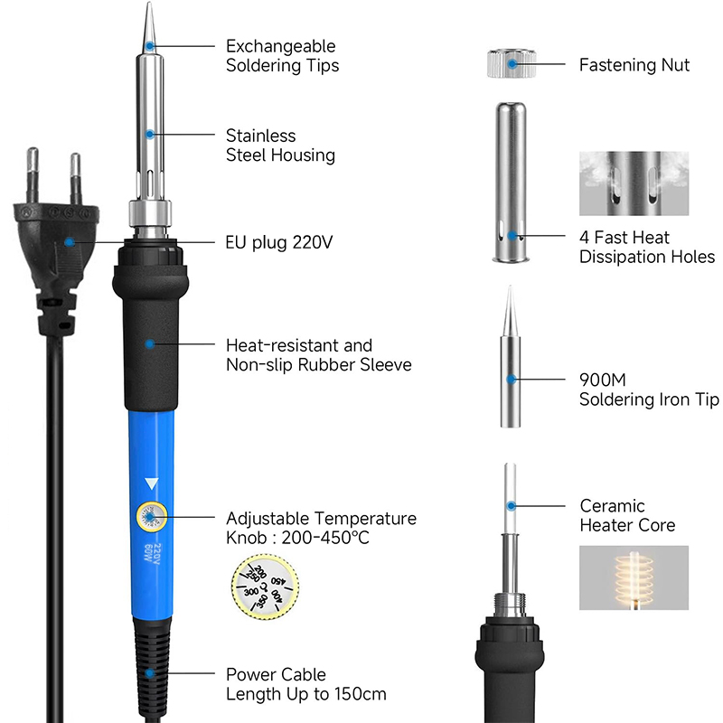 Adjustable Temp 220V 60W Elect - Diy Electronics News 评论和价格