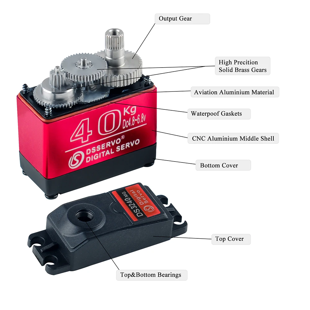 40KG Dsservo DS3240 Large Torq - Servo Motor Sg90 评论和价格