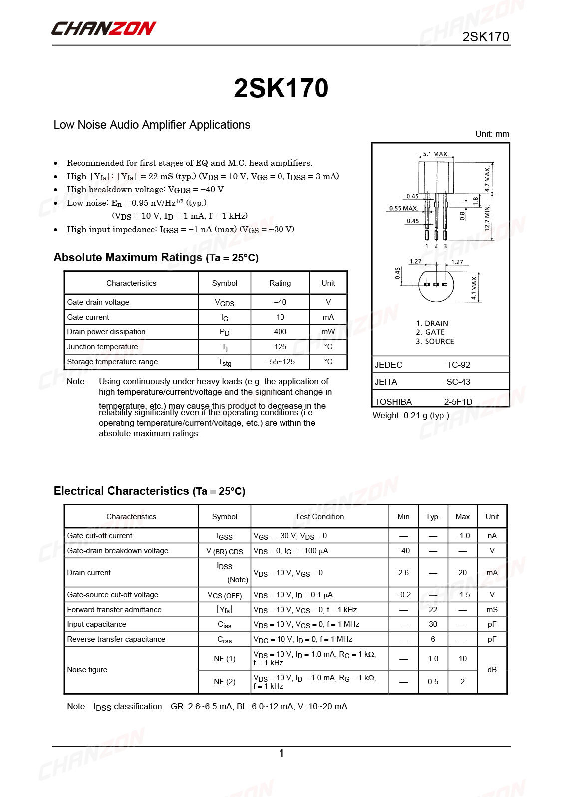 10Pcs 2SK170 TO-92 AUDIO AMPLI - Diy Electronics Youtube 评论和价格