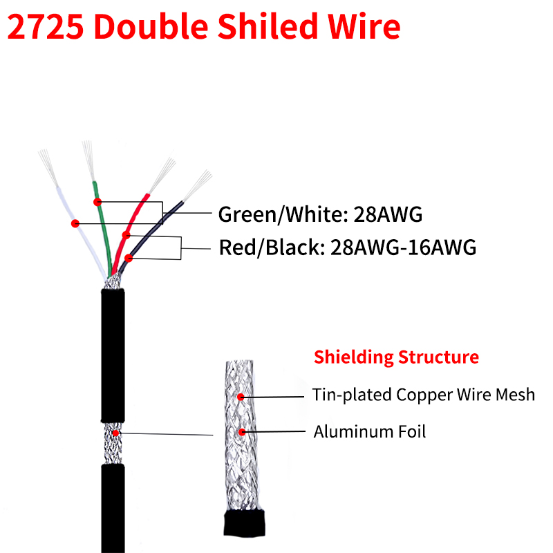 2M/10M Shielded Wire 28AWG - 1 - Diy Electronics Audio 评论和价格