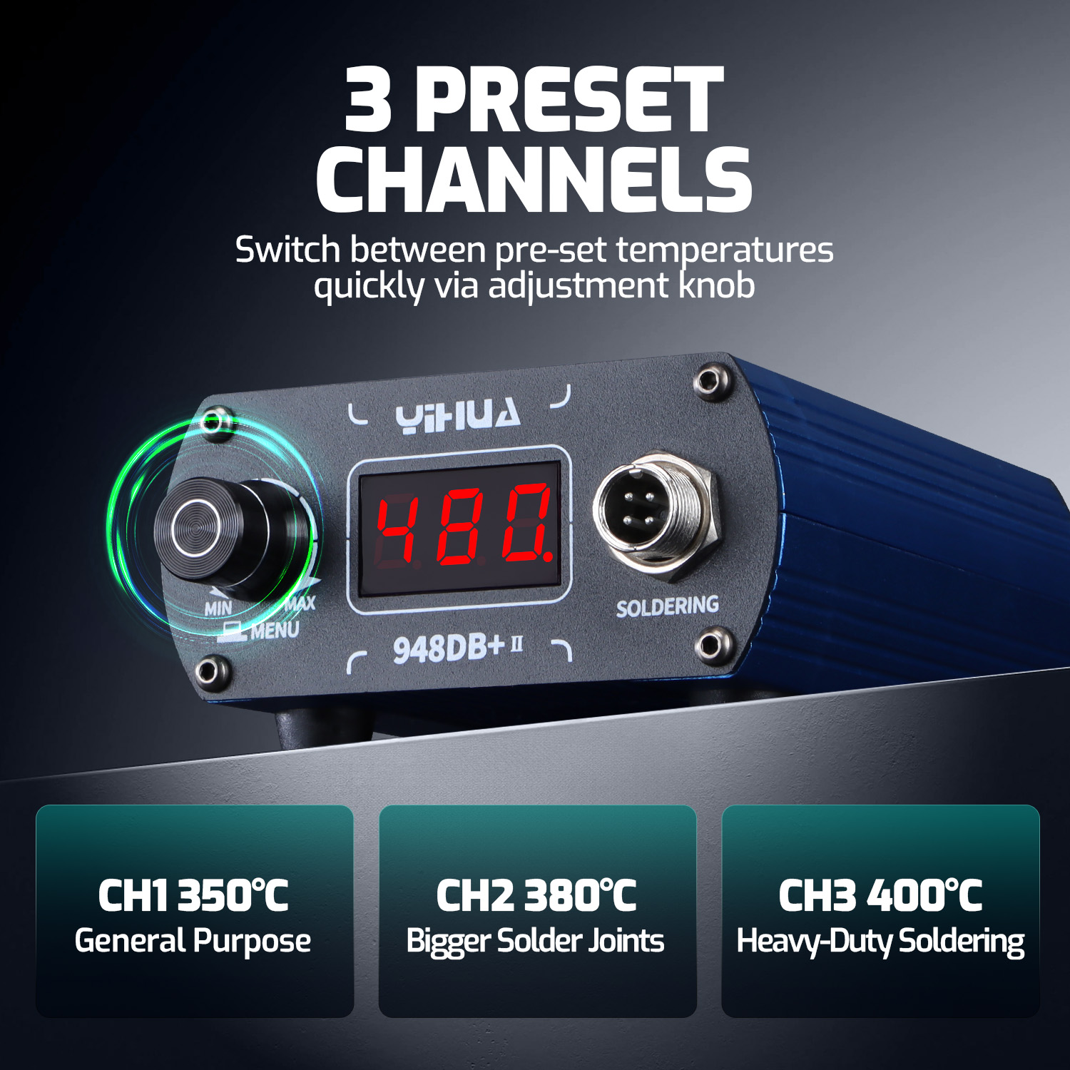 YIHUA 948DB+-II 75W Quick Heat - Diy Soldering Station No Electronics 评论和价格