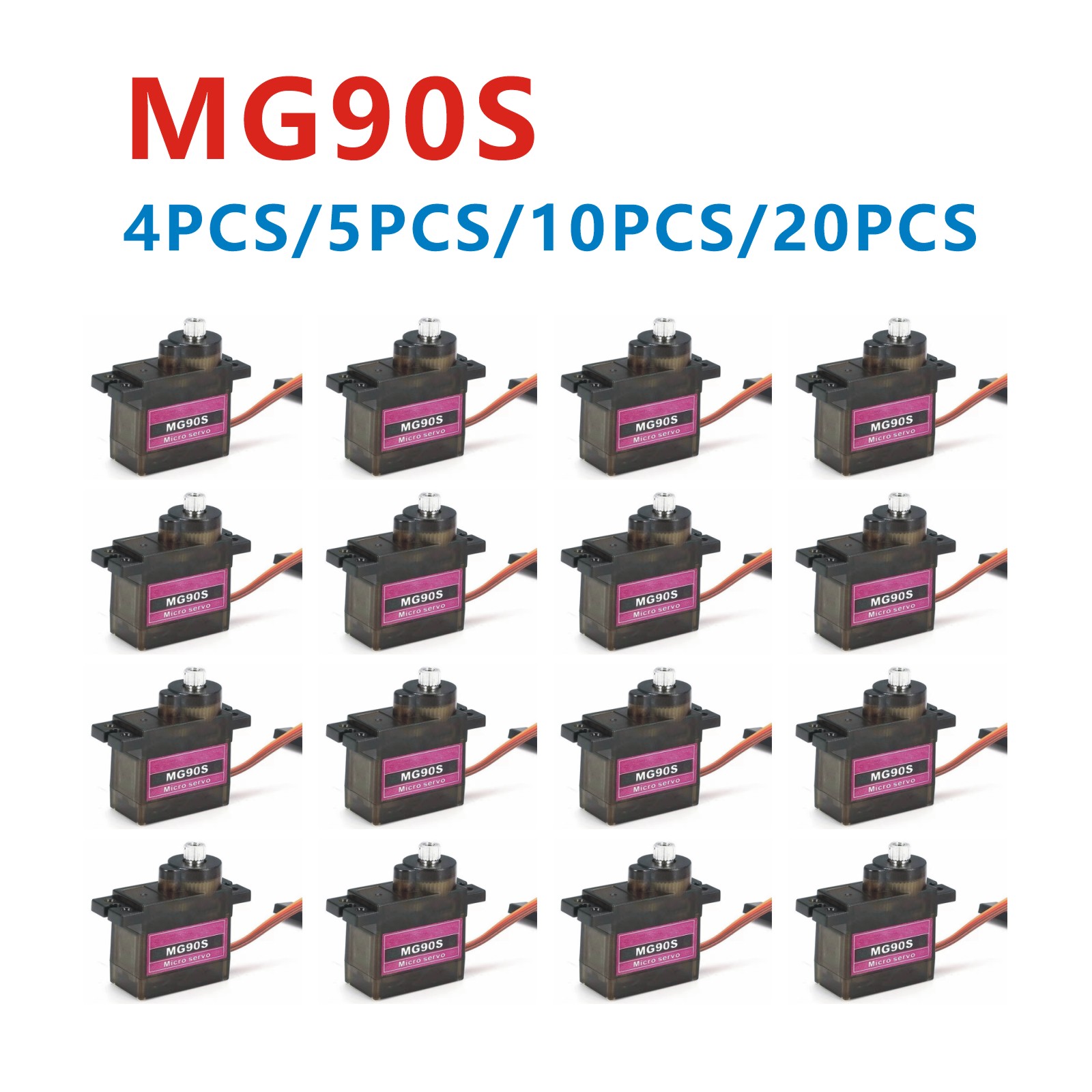 4/5/10/20PCS MG90S Metal Gear  - Servo Motor Sg90 评论和价格