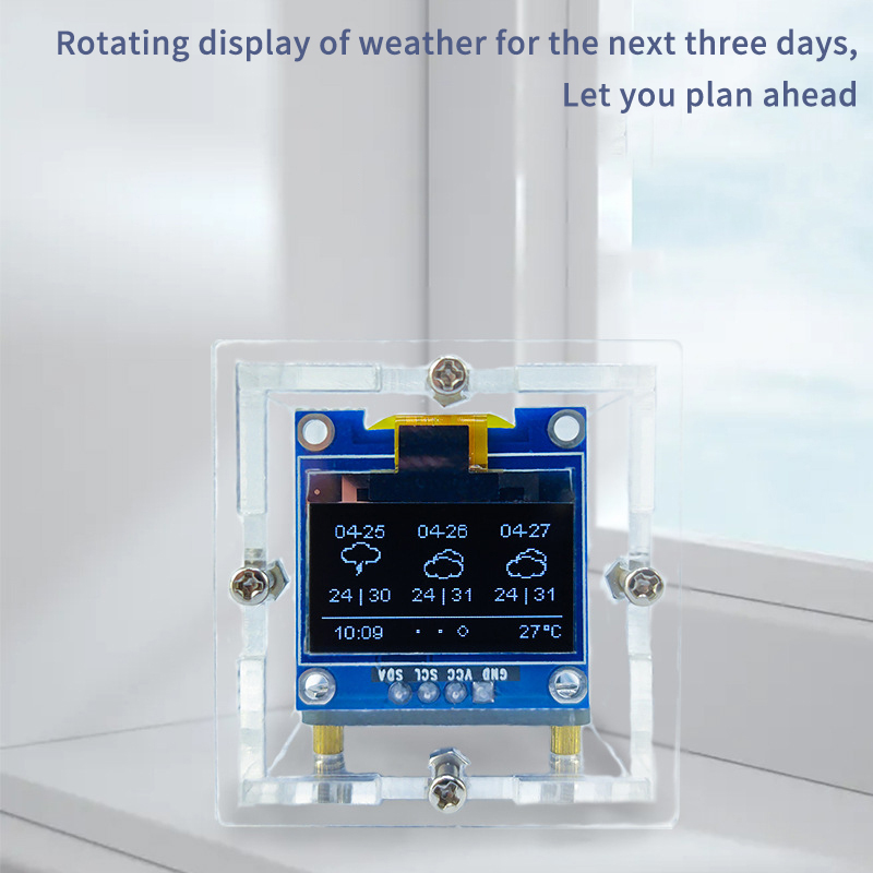 ESP8266 MINI Weather Clock WIF - Diy Soldering Station No Electronics 评论和价格