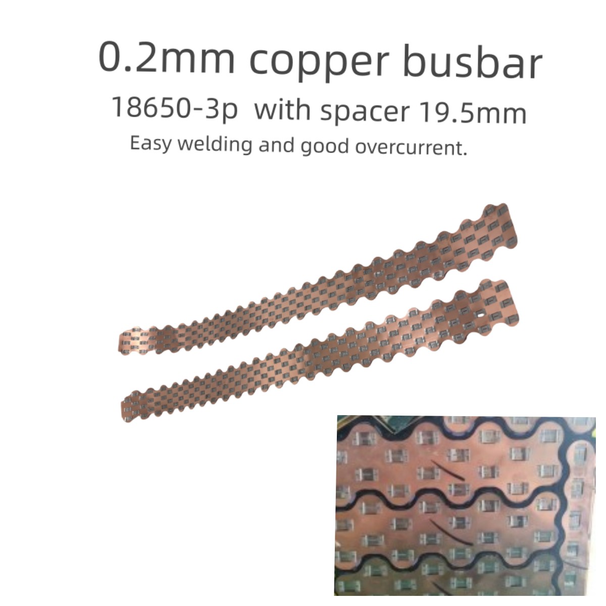 18650-3P W Style Copper Busbar - Diy Electronic Components 评论和价格