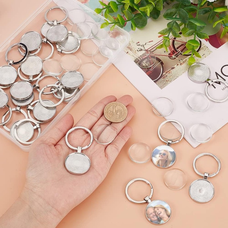 20Pcs Keychain Cabochon Settin - Diy Electronics Websites 评论和价格
