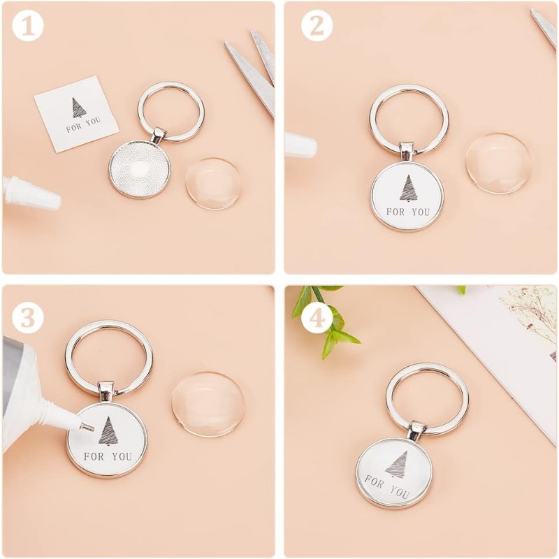 20Pcs Keychain Cabochon Settin - Diy Electronics Websites 评论和价格